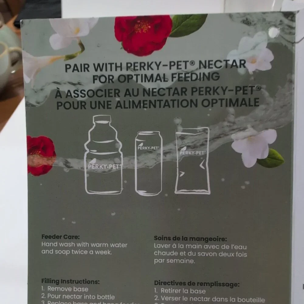 Perky-Pet Hummingbird 12 Oz. Copper/Glass Nectar Feeder 4 Feeding Ports New